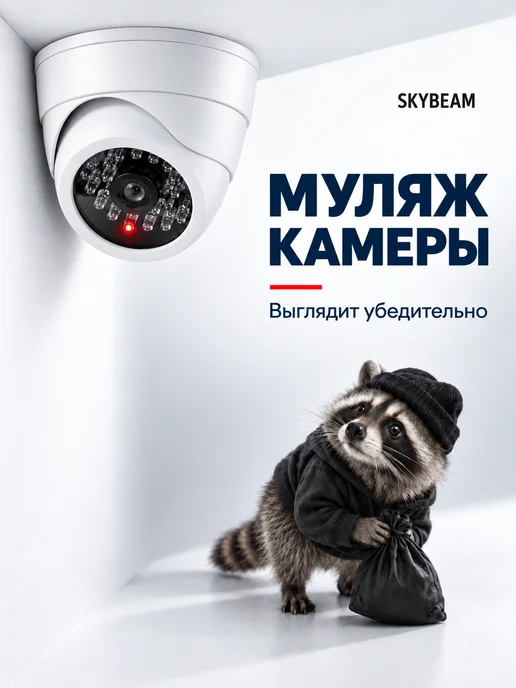 Муляж камеры видеонаблюдения с индикатором, вариант