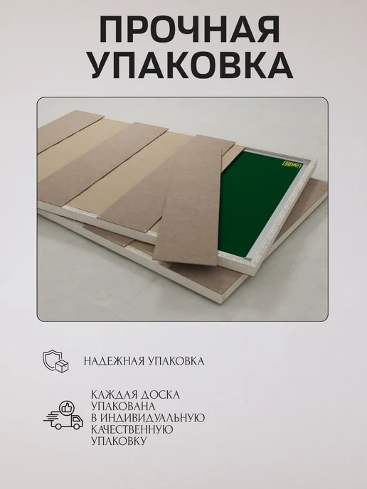 BOARD-CAPITAL Комбинированная магнитно-меловая доска 75х200 большая, 100x300, фото 4