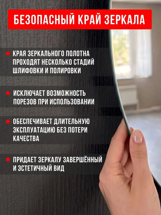 БРИДЖХОУМ Зеркало настенное для ванной с подсветкой 50 см, серый, фото 5