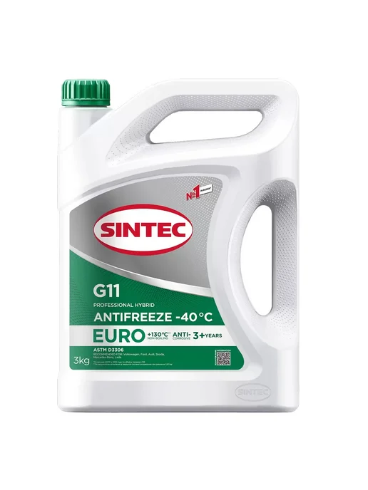 SINTEC Антифриз Euro G11 -40 3 кг зеленый 102432, 3 кг
