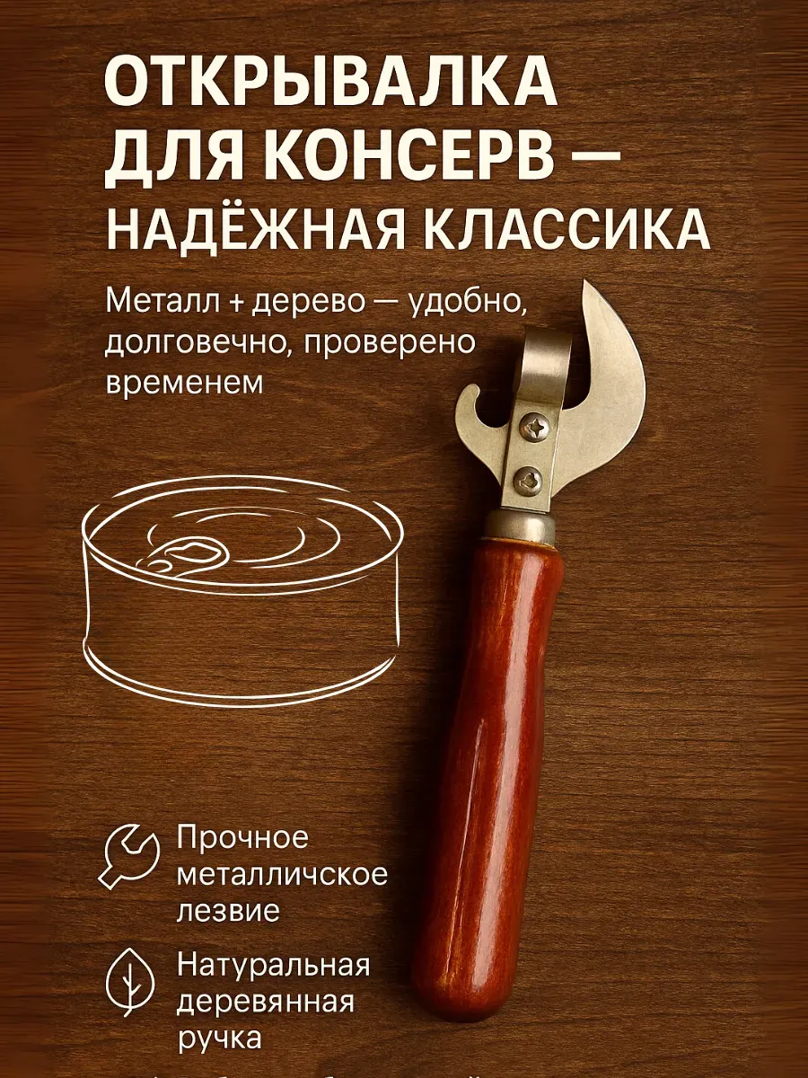 Открывашка универсальная для банок и консервов ручная