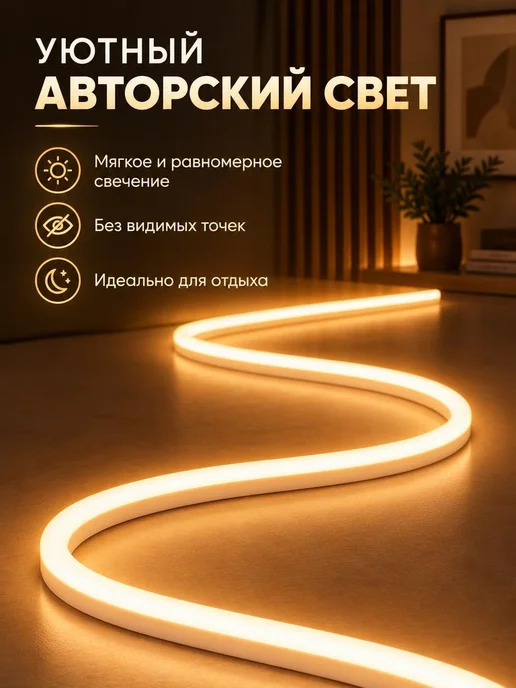 ASDS Лента неоновая гибкая белый теплый, белый, фото 8
