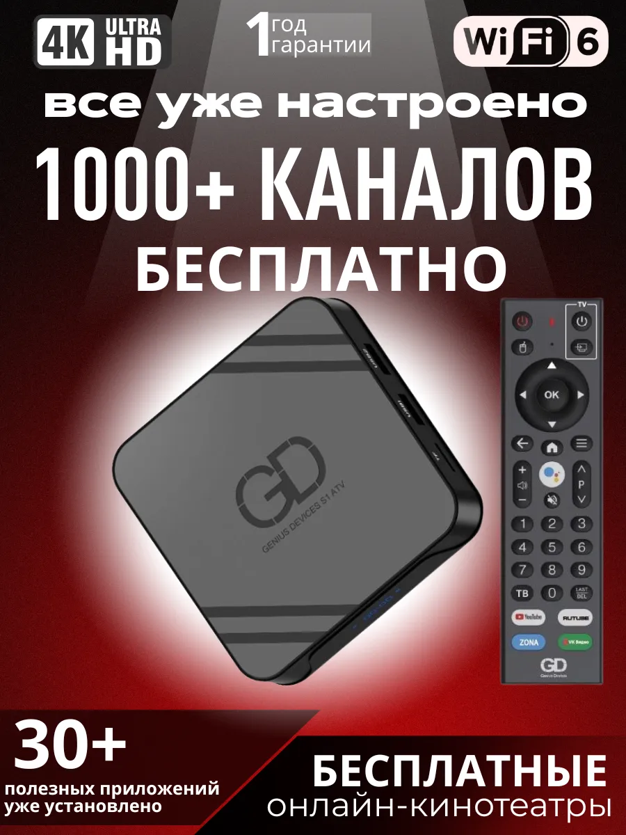 GD S1 смарт тв приставка