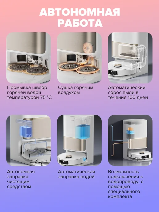 Dreame Робот-пылесос L50 Ultra со станцией самоочистки, белый, фото 5