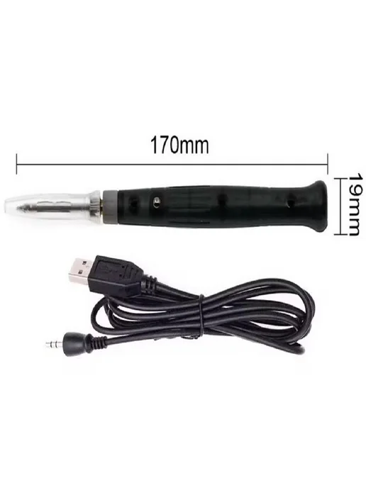 new AC Паяльник USB аккумуляторный беспроводной, черный, фото 2
