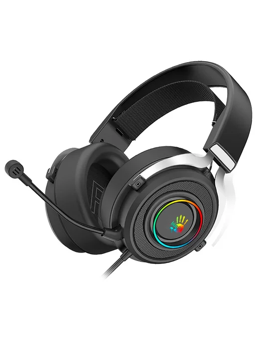 A4TECH Наушники G535 (BLACK+SILVER) USB, черный, фото 4