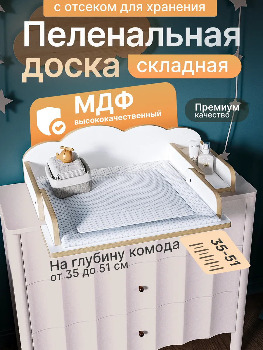 Доска пеленальная на комод складная
