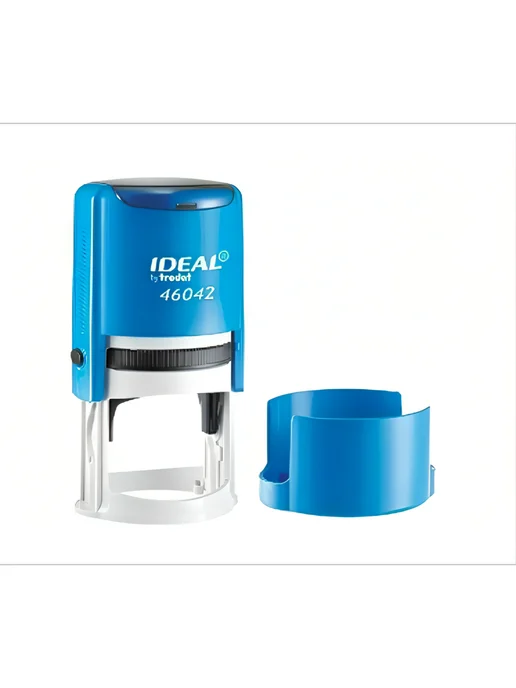 IDEAL by Trodat 46042 автоматическая оснастка диаметр 42 мм матовое золото, синий
