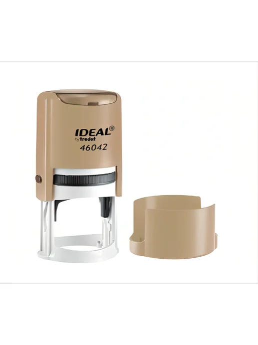 IDEAL by Trodat 46042 автоматическая оснастка диаметр 42 мм матовое золото, золотой