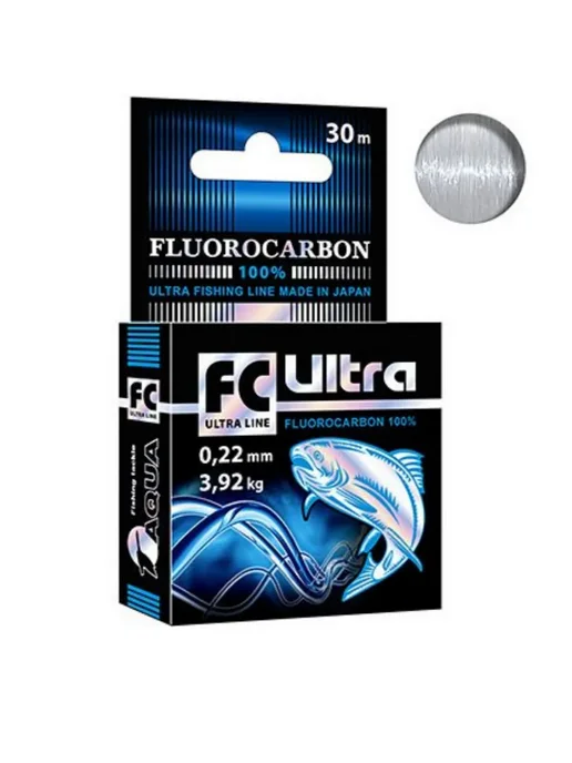 Aqua Флюорокарбоновая леска рыболовная прозрачная, 1 шт, 1 шт, фото 3
