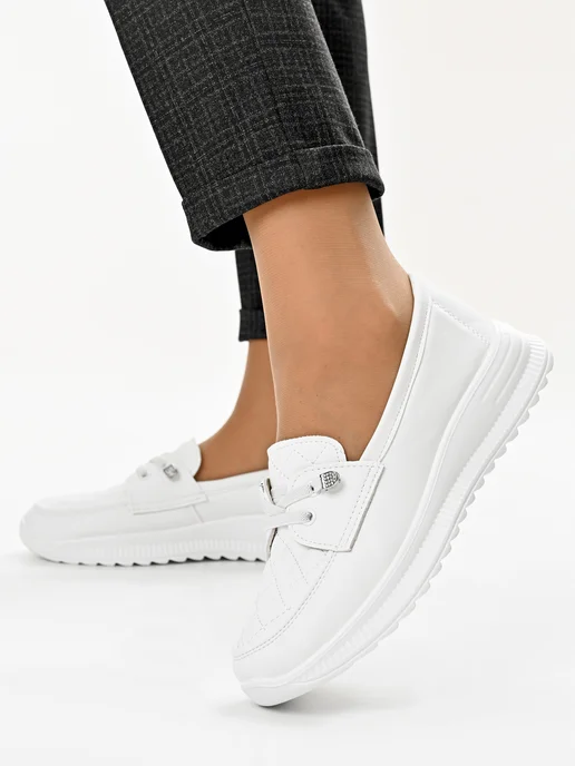 Hit Shoes мокасины женские, белый