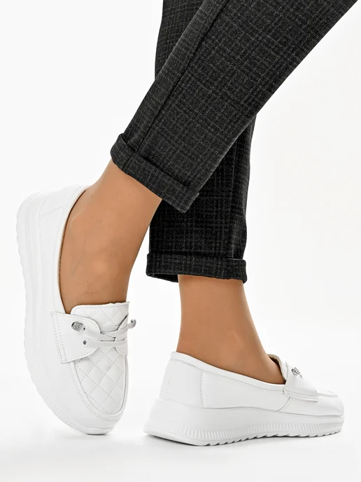 Hit Shoes мокасины женские, белый, фото 2