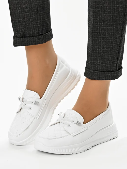 Hit Shoes мокасины женские, белый, фото 4
