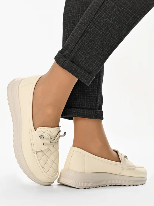Hit Shoes мокасины женские, бежевый, фото 2