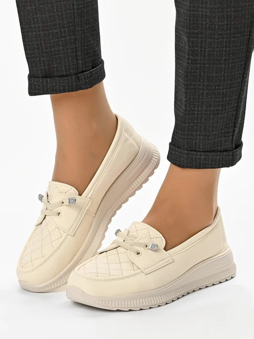 Hit Shoes мокасины женские, бежевый, фото 4