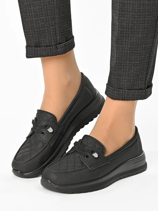 Hit Shoes мокасины женские, черный, фото 2