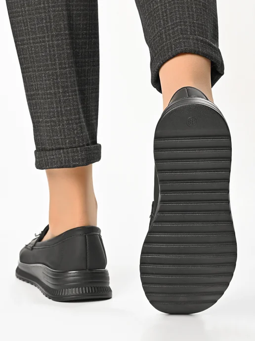 Hit Shoes мокасины женские, черный, фото 4