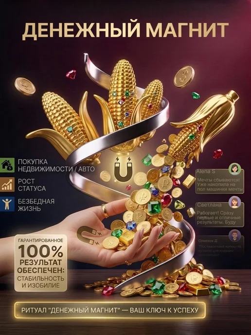 Магические свечи Магическая свеча Денежный магнит, зеленый, фото 5