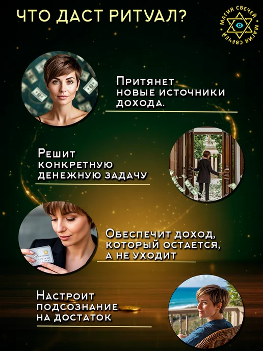 Магические свечи Магическая свеча Денежное дерево, зеленый, фото 2