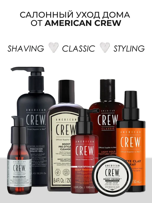 American CREW Fiber Pre-Styling Шампунь пре-стайлинг для волос 250 мл, 250 мл, фото 5