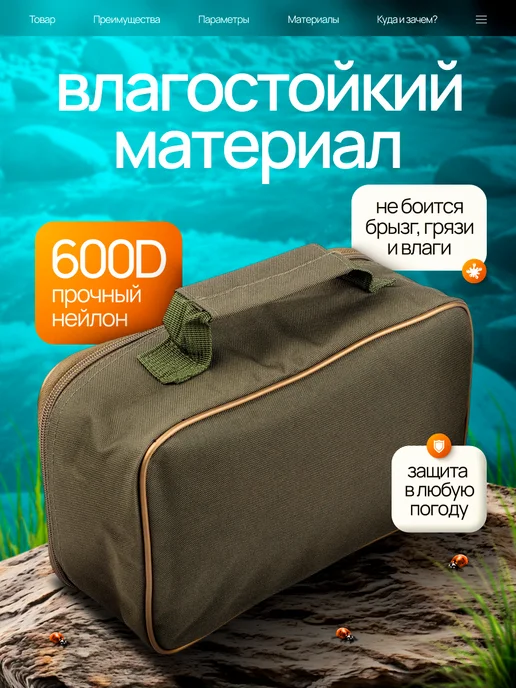 REYTFISH Сумка для рыболовных катушек, зеленый, фото 6
