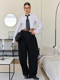 широкие классические брюки багги в школу JASAN бохо