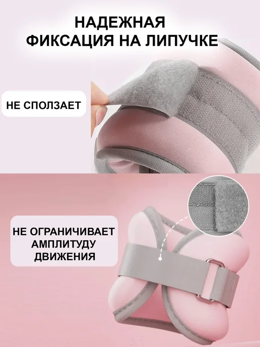 Утяжелители для рук и ног 1 кг по 2 шт неопреновые, 1 кг, 2 шт, фото 2
