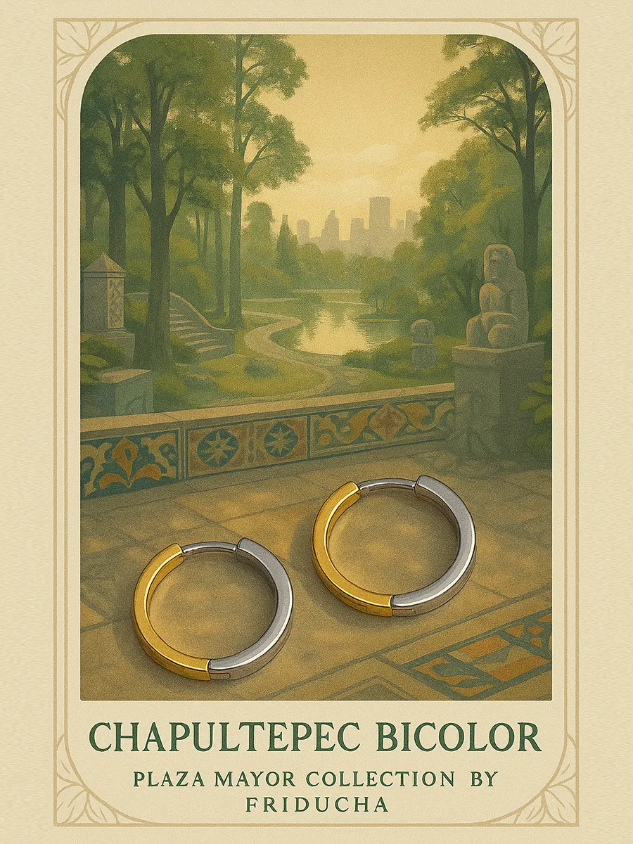 Серьги-конго Chapultepec Bicolor 20 мм, биколор