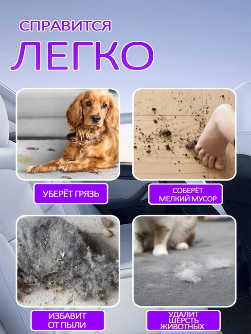 Febinez Беспроводной пылесос для автомобиля мощный воздуходувка, серый, фото 6