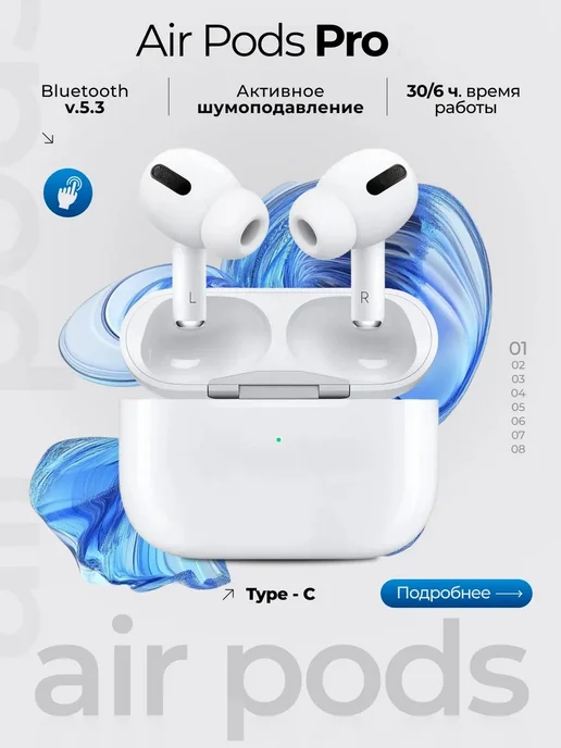 Наушники беспроводные Airpods Pro для iPhone и android AirPods