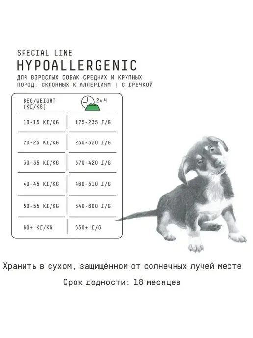 Сухой корм AJO Hypoallergenic для собак, крупные, средние, 2 кг, фото 5