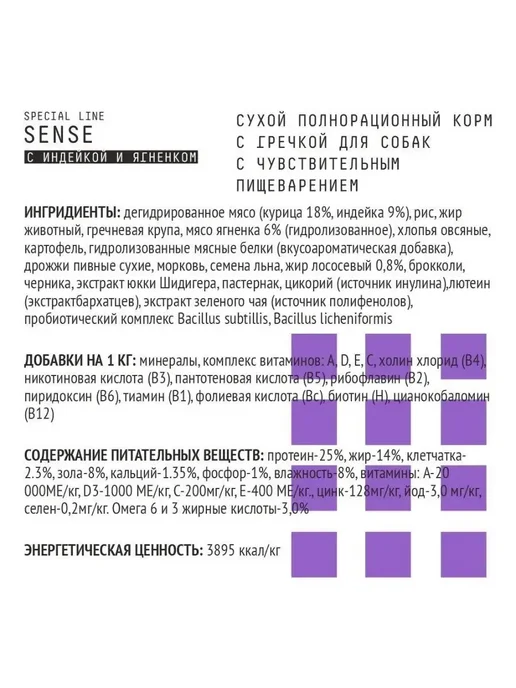 Сухой корм AJO Гречкой для собак, индейка, ягненок, 2 кг, фото 3