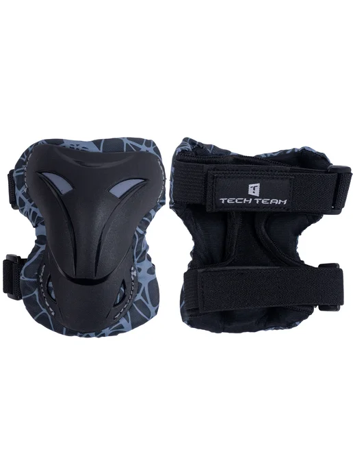 TECH TEAM Комплект защиты Safe fit teens 3.0 black grey, черный, фото 3