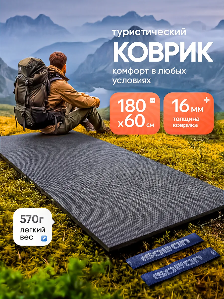 Коврик туристический 16 мм