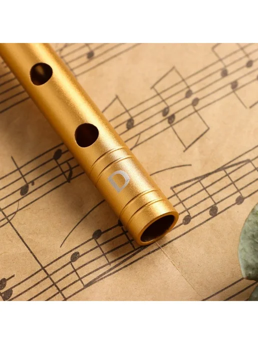 Флейта Music Life D золотая, профи, 30 см, золотой, фото 2