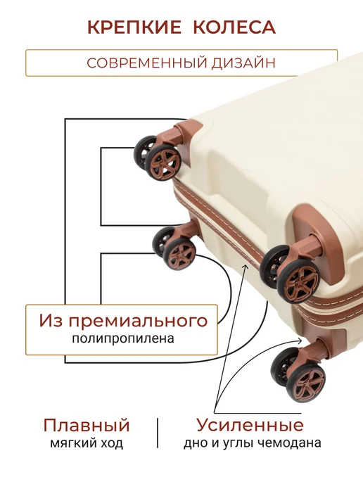 BAUDET Чемодан на колесах из полипропилена ручная кладь S маленький, вариант, фото 6