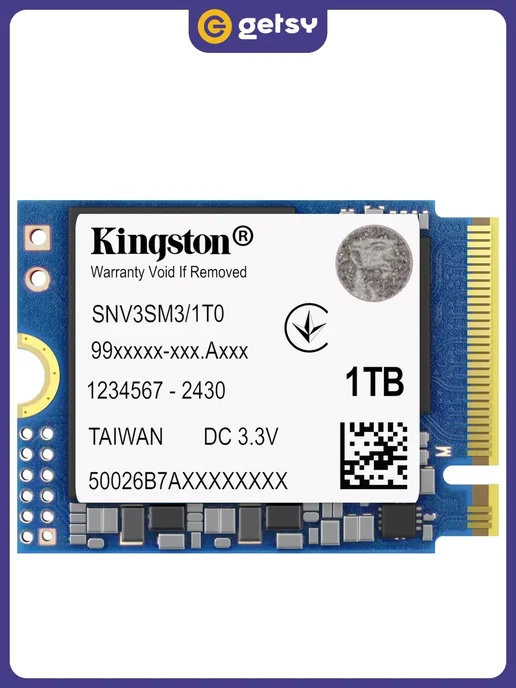 Kingston Внутренний SSD диск NV3, 1000 Гб, M.2, PCIe 4.0 x4, 4.0x4, 1000 ГБ