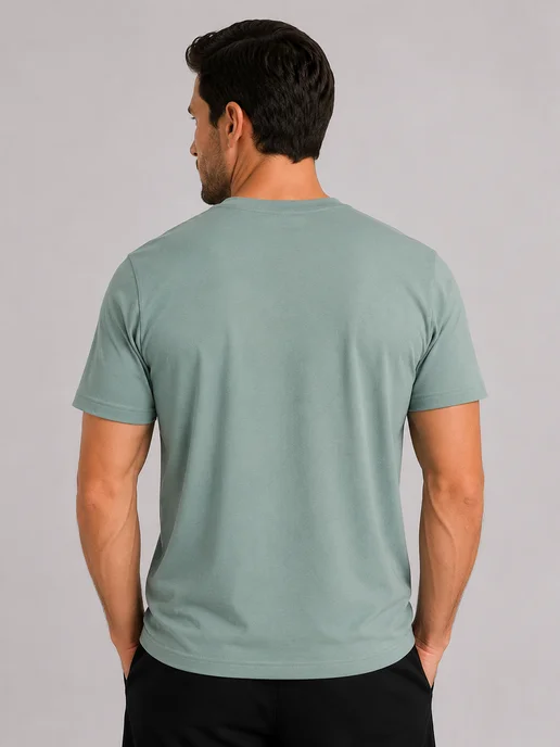 CLEVER WEAR Футболка с принтом хлопок большие размеры, зеленый, фото 5