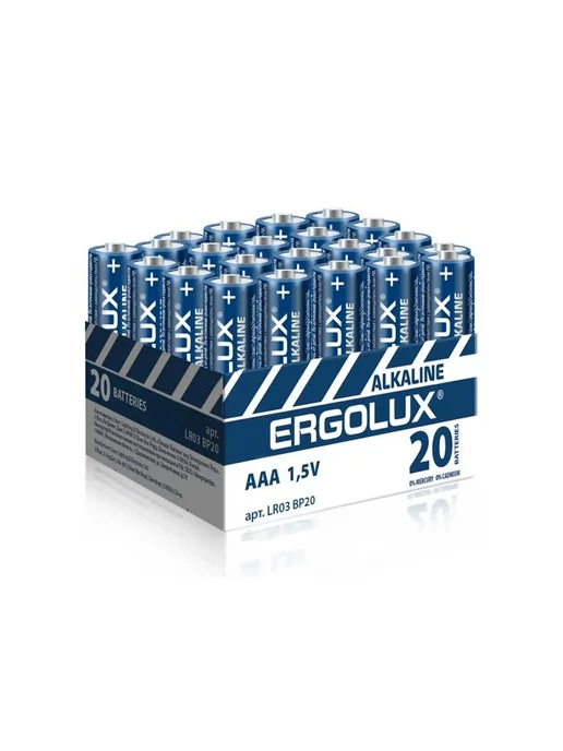Ergolux Батарейка LR03-20BOX, вариант