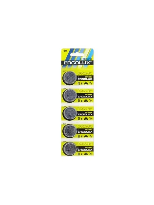 Ergolux Батарейка CR2025 5BL, Батарейка 5BL