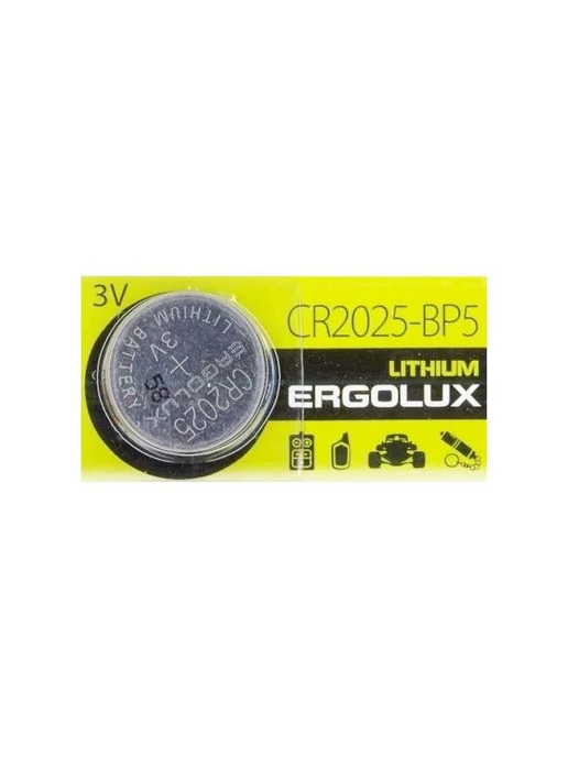 Ergolux Батарейка CR2025 5BL, Батарейка 5BL, фото 2