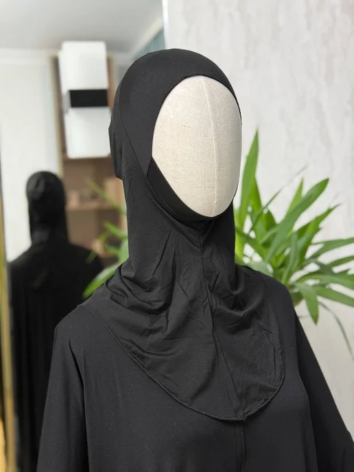 Modest Glow Подхиджабник прямой лоб мусульманский, черный