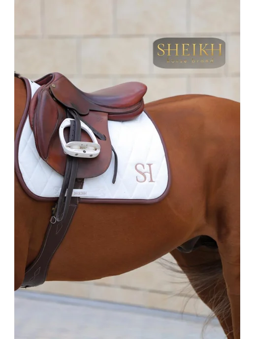 SHEIKH HORSE BRAND Вальтрап конкурный для верховой езды, коллекция ФОРЕСТ, белый, фото 3