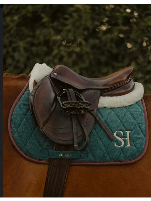 SHEIKH HORSE BRAND Вальтрап конкурный для верховой езды, коллекция ФОРЕСТ, зеленый, фото 6