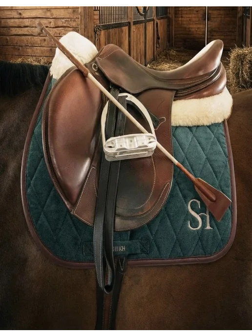 SHEIKH HORSE BRAND Вальтрап конкурный для верховой езды, коллекция ФОРЕСТ, зеленый, фото 7