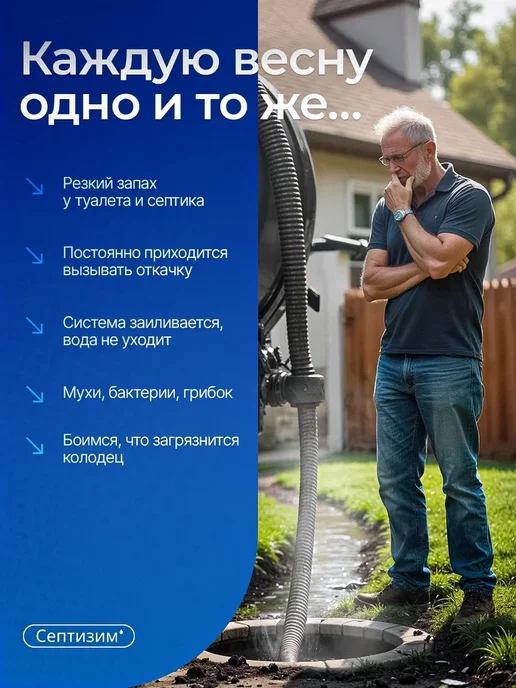 Септизим Средство для септиков и выгребных ям с отдушкой 5 л, 2 л, фото 2