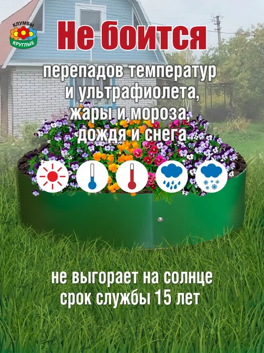Клумбы круглые Клумба двухъярусная садовая для цветов на дачу круглая, 2 шт, фото 2