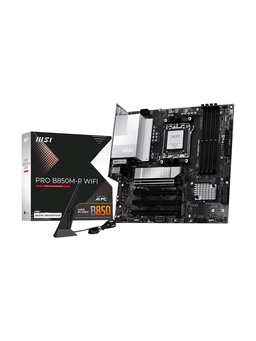 MSI Материнская плата PRO B850M-P WIFI AM5 AMD B850 mATX RTL, вариант, фото 2