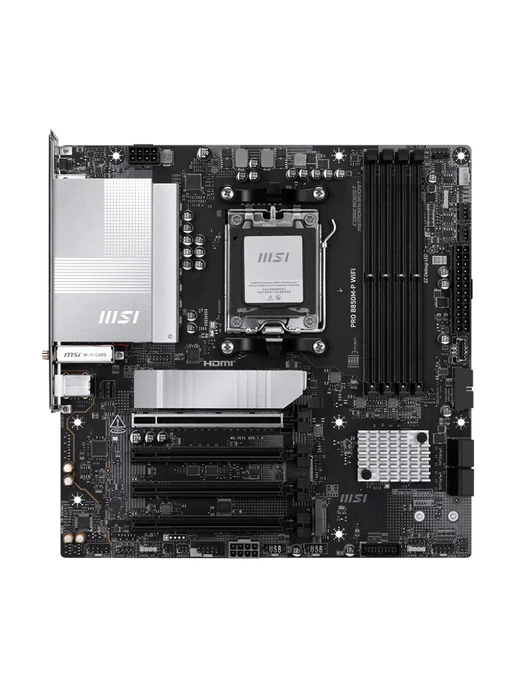 MSI Материнская плата PRO B850M-P WIFI AM5 AMD B850 mATX RTL, вариант, фото 3