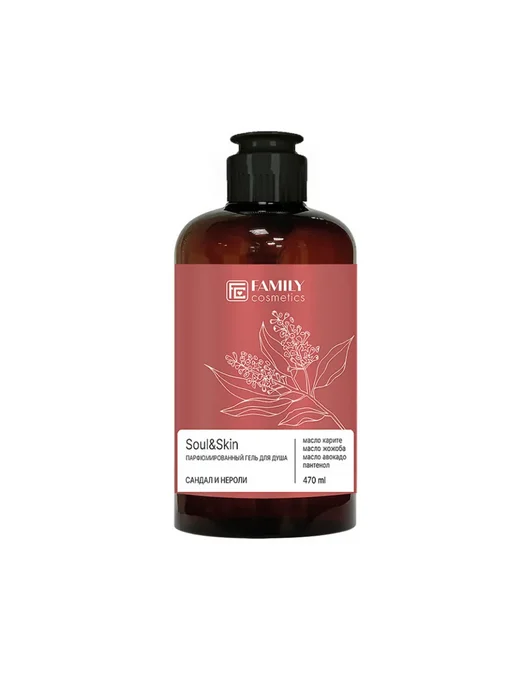 Family Cosmetics Шампунь и Гель для душа Сандал и Нероли 470 мл 2 штуки, 470 мл, фото 2